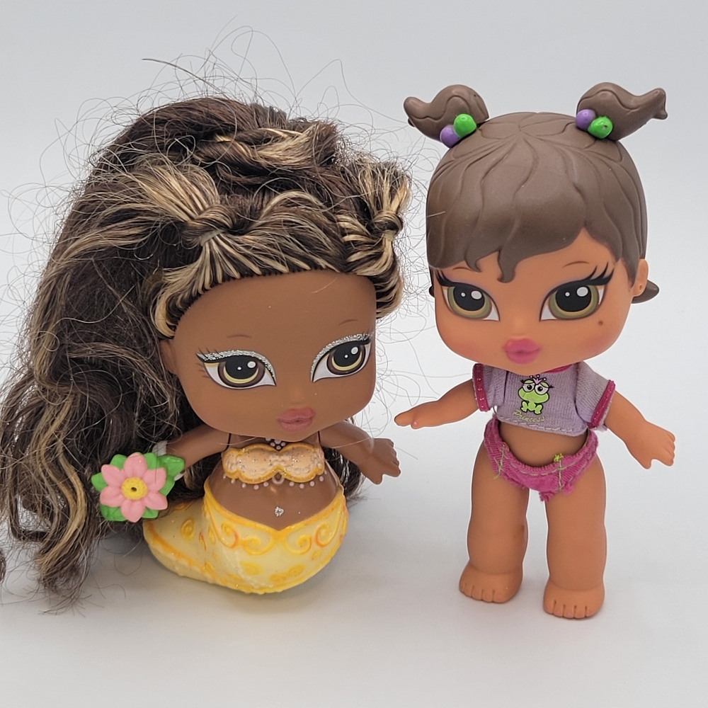 Bratz Baby Babyz Yasmin Original & Sasha Bubble Butterfliez 2004 2007 MGA Dolls